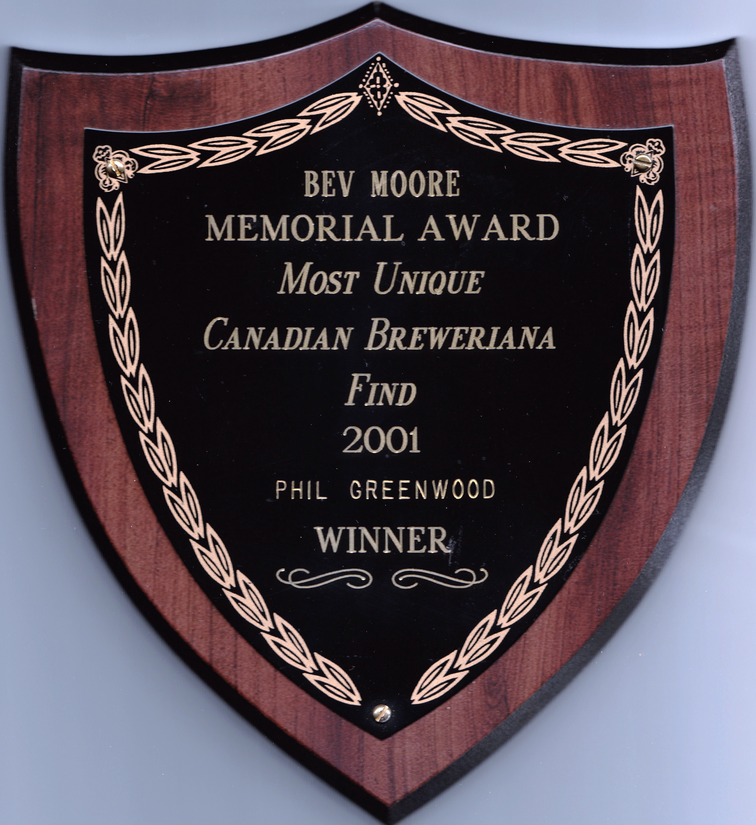 2001 Bev Moore Award